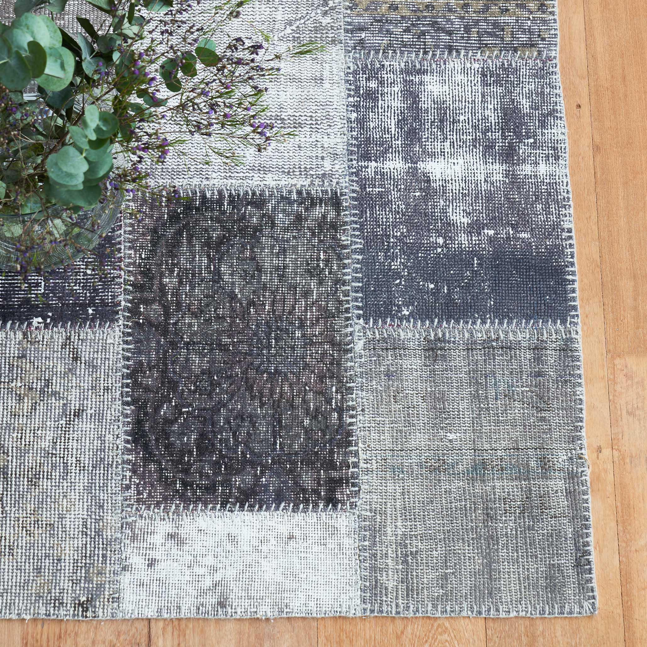 Patchwork Rug | Rustic Grey W186 x L245cm 2