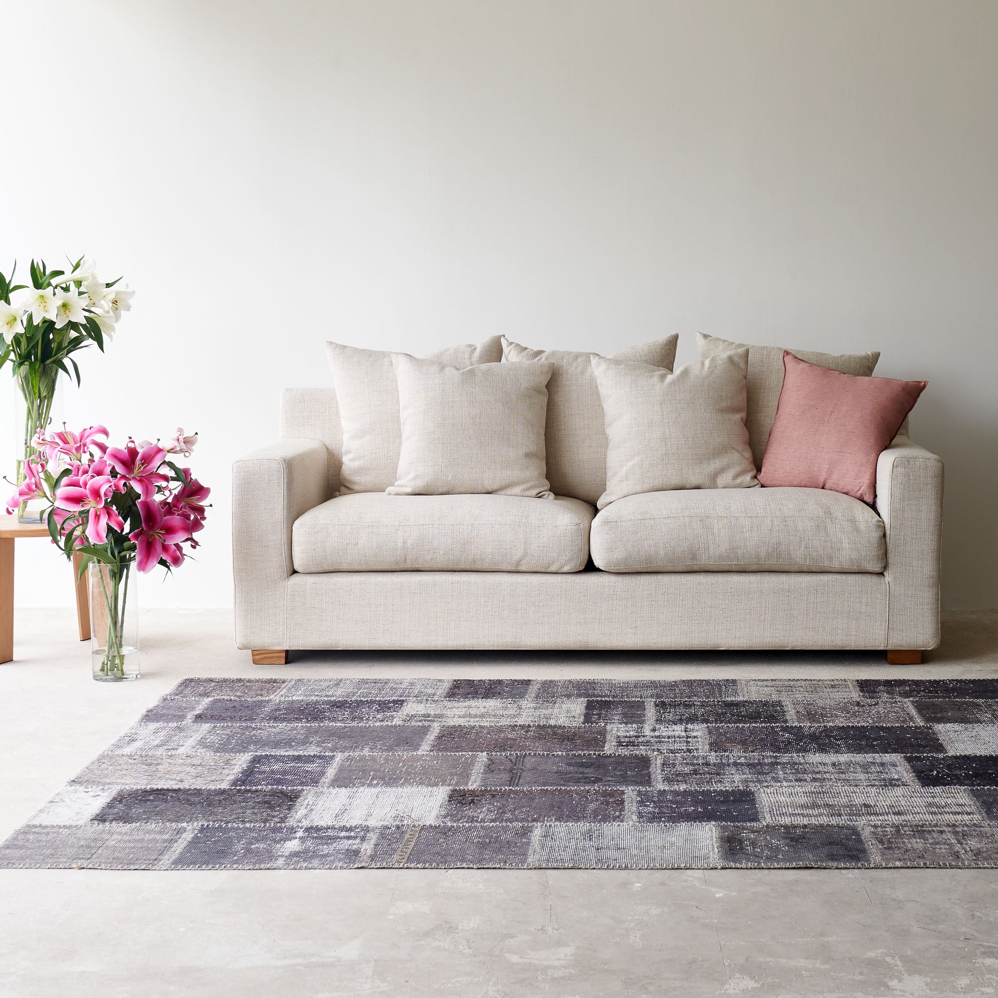 Patchwork Rug | Rustic Grey W186 x L245cm 4
