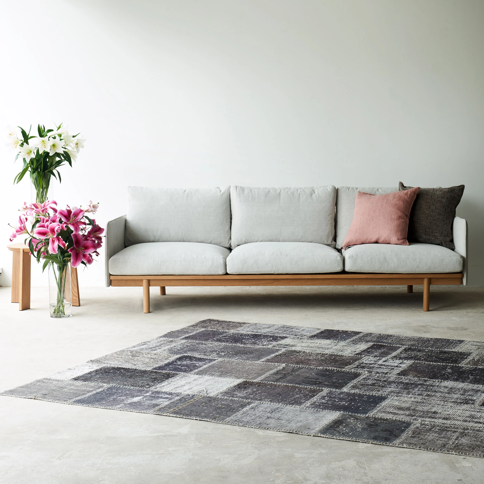 Patchwork Rug | Rustic Grey W186 x L245cm 5