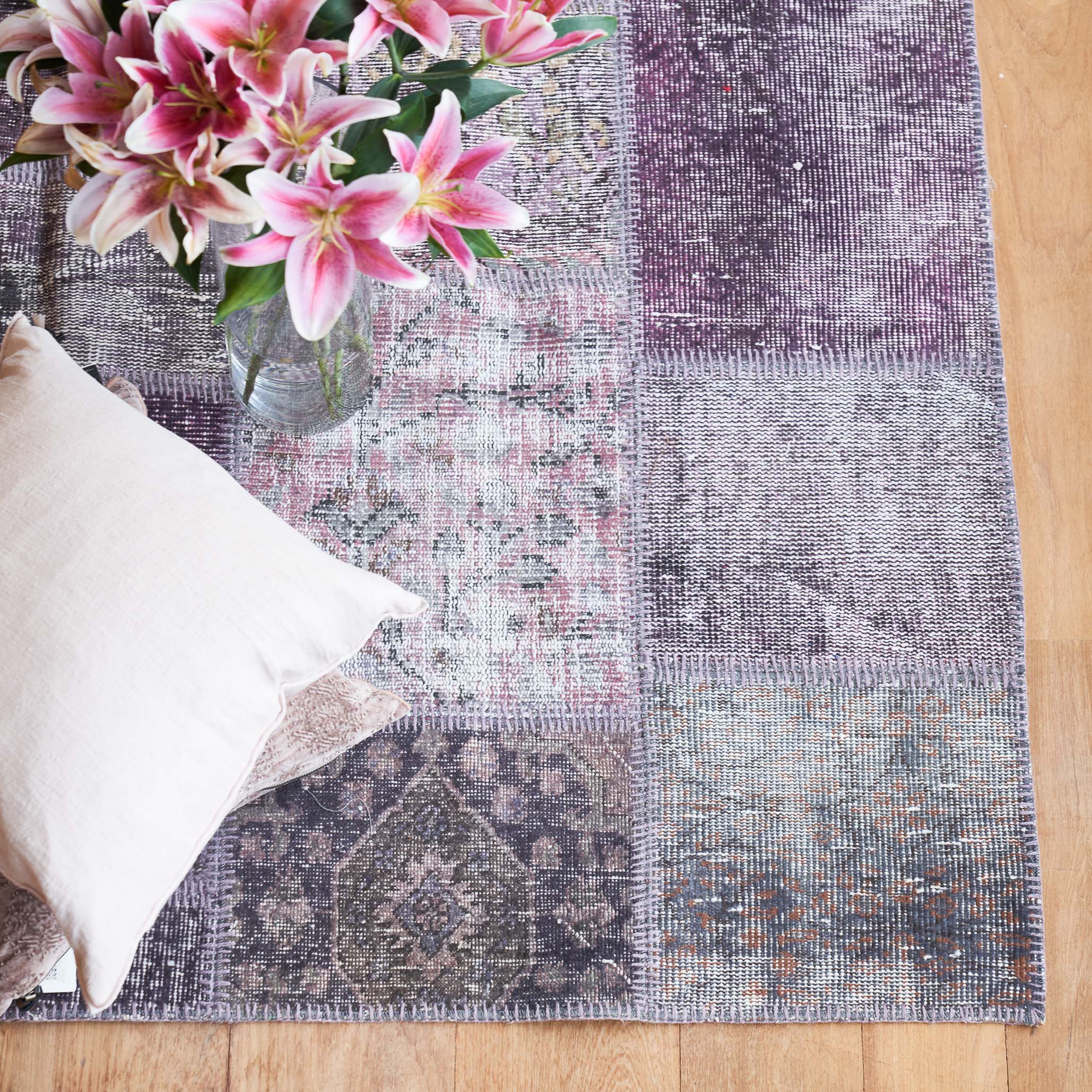 Patchwork Rug | Rustic Purple W206 x L309cm 2