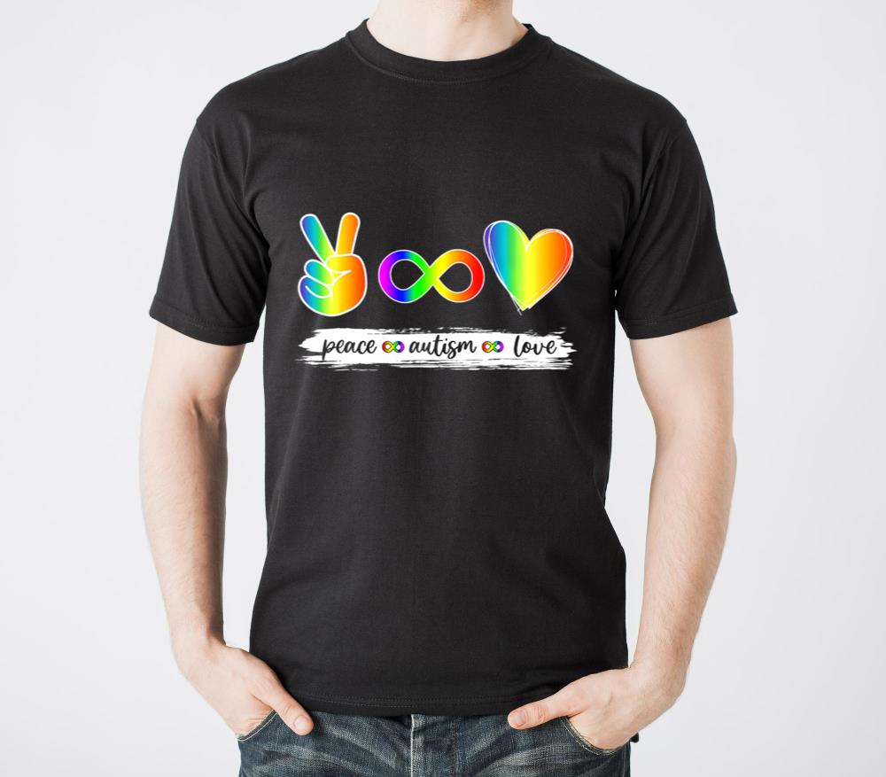 Peace Autism Love Infinity Symbol Autism Awareness1 - Unisex Standard T-Shirt