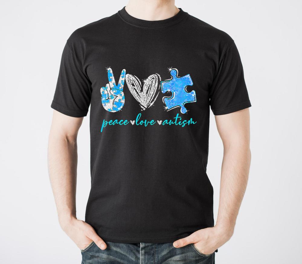 Peace Love Autism Perfect Autism Awareness - Unisex Standard T-Shirt