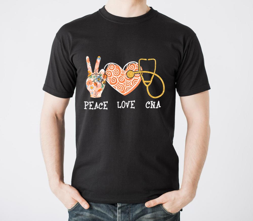 Peace Love CNA - Certified Nursing Assistant Nurse1 - Unisex Standard T-Shirt