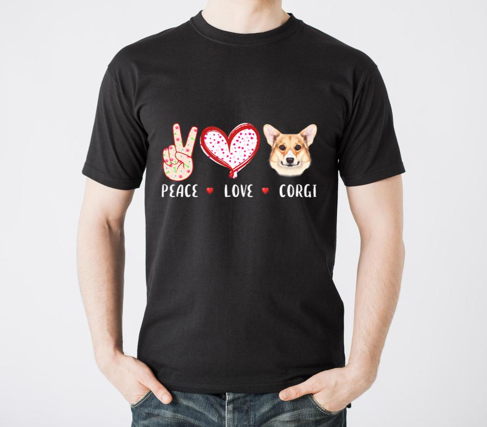 Peace love Corgi for welsh Corgi dog - Unisex Standard T-Shirt