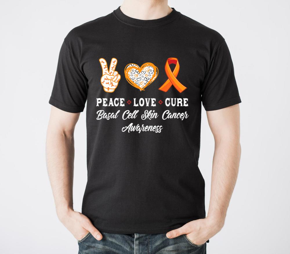 Peace Love cure Basal cell skin cancer awareness - Unisex Standard T-Shirt