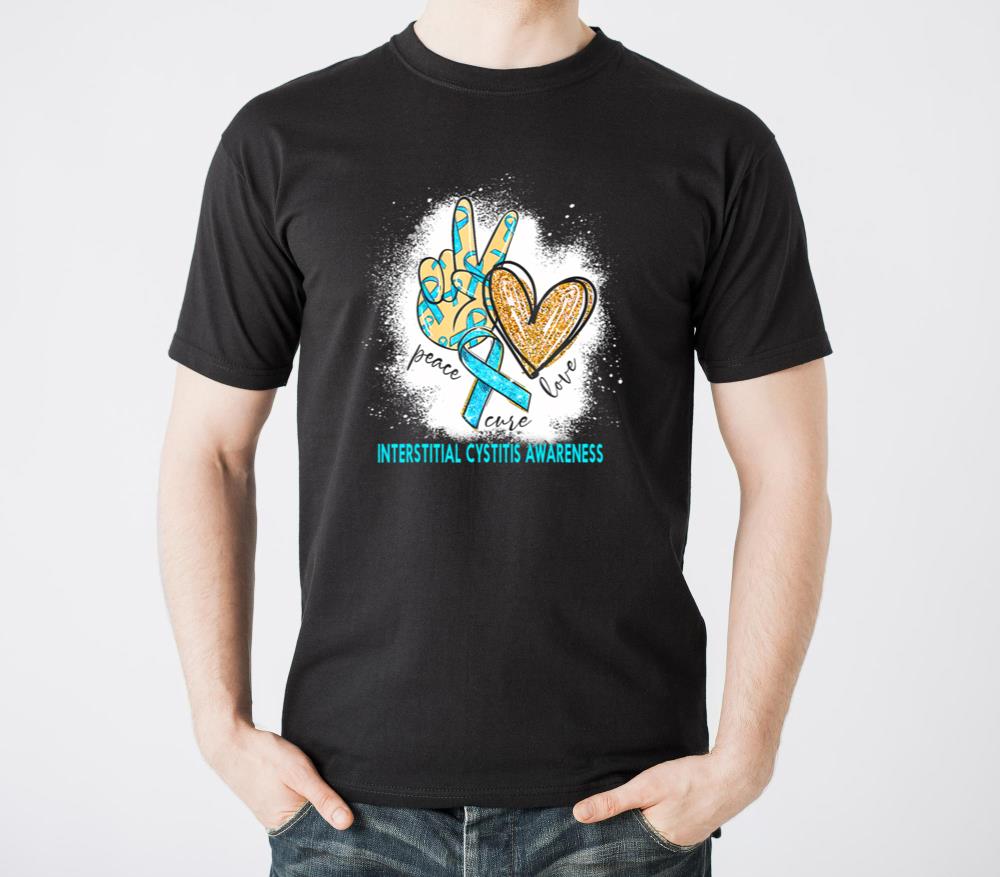 Peace Love Cure Bleached Interstitial Cystitis Awa1 - Unisex Standard T-Shirt