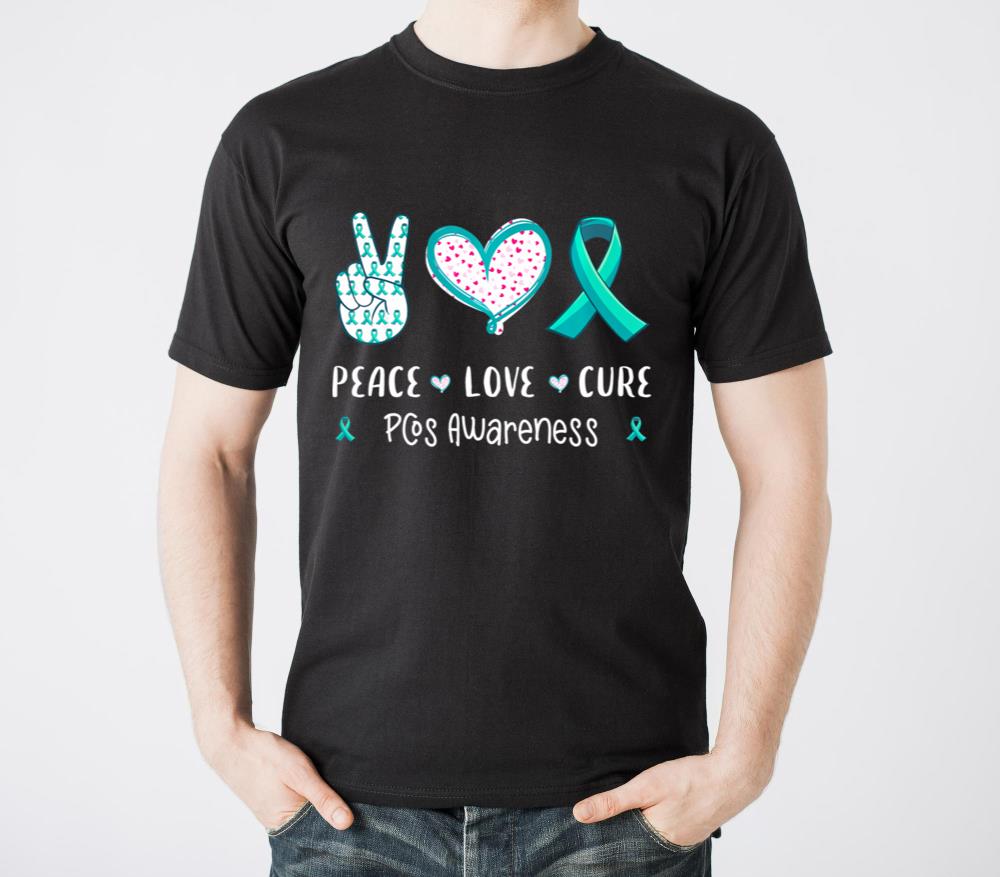Peace Love cure Pcos awareness Pcos syndrome - Unisex Standard T-Shirt