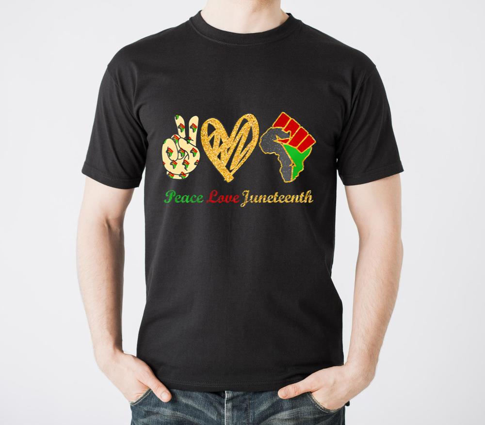 Peace Love Junenth Black Pride Freedom Independenc - Unisex Standard T-Shirt