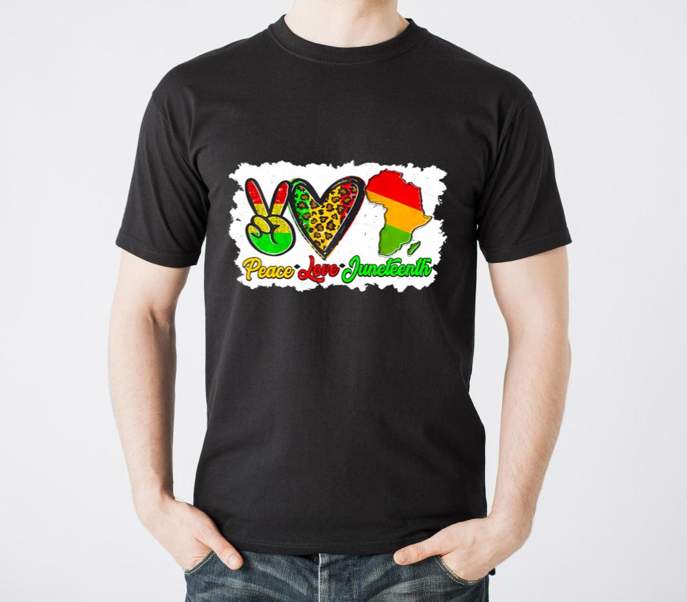 Peace Love Junenth Pride Black Africa American - Unisex Standard T-Shirt