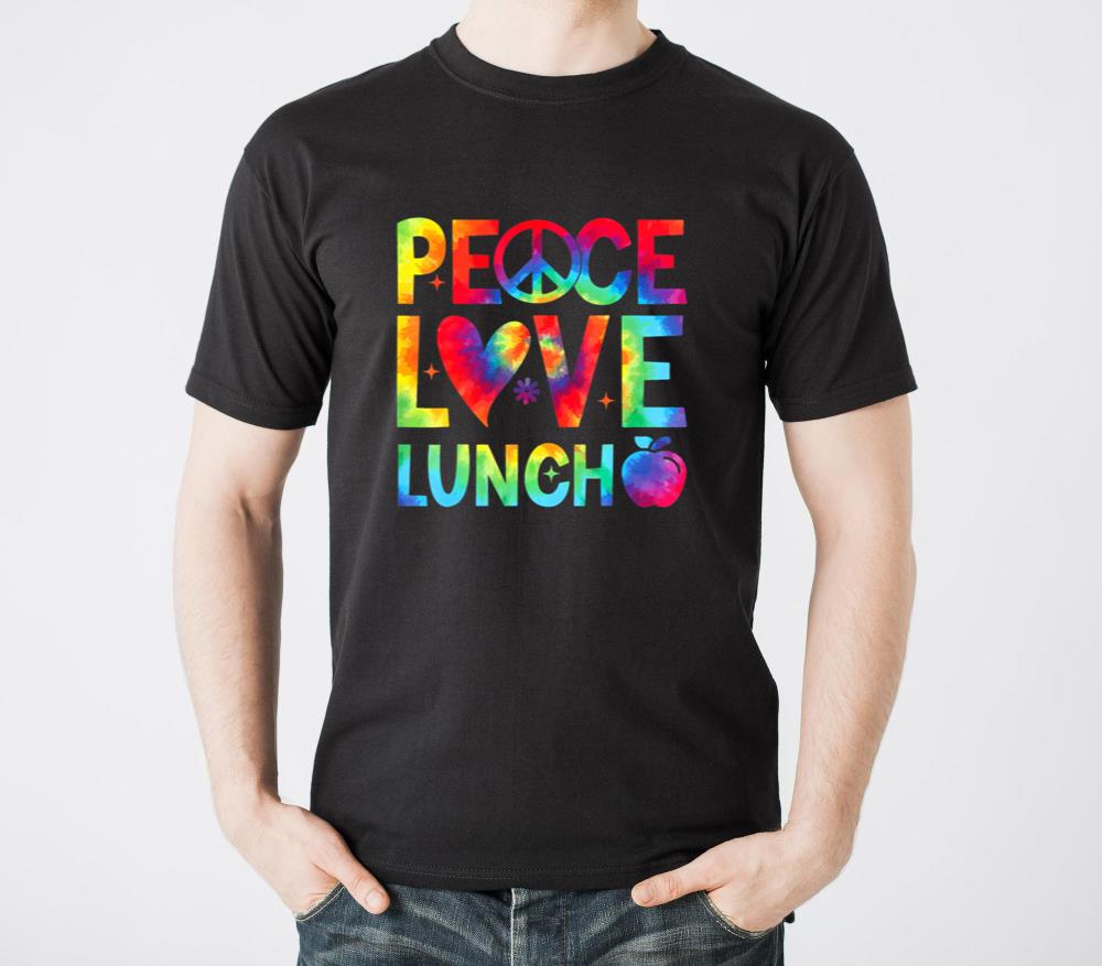 Peace love lunch lady retro groovy lunch lady Back1 - Unisex Standard T-Shirt
