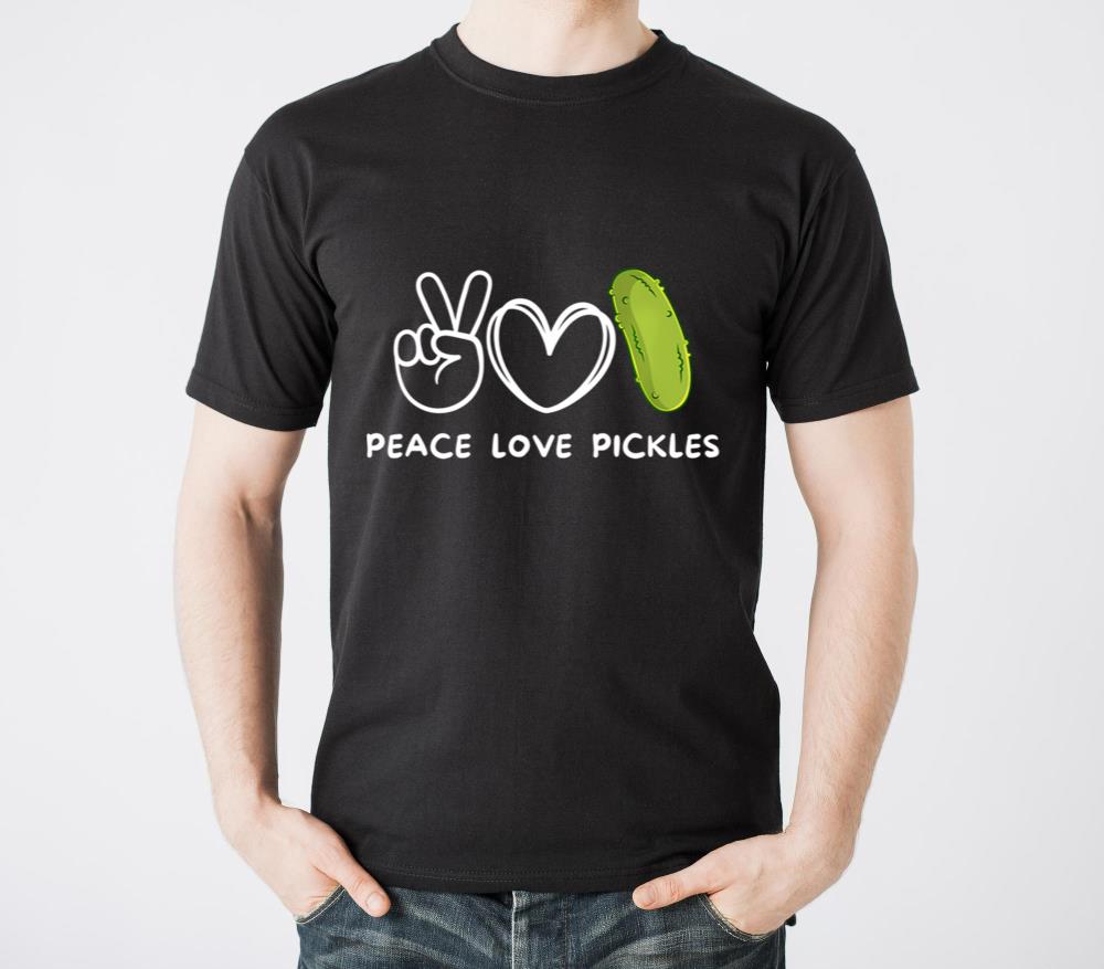 Peace Love Pickles Retro Pickles Lover Food Lover - Unisex Standard T-Shirt