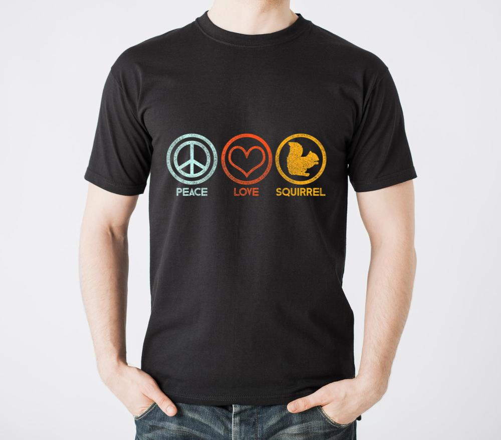 Peace Love Squirrel - Unisex Standard T-Shirt