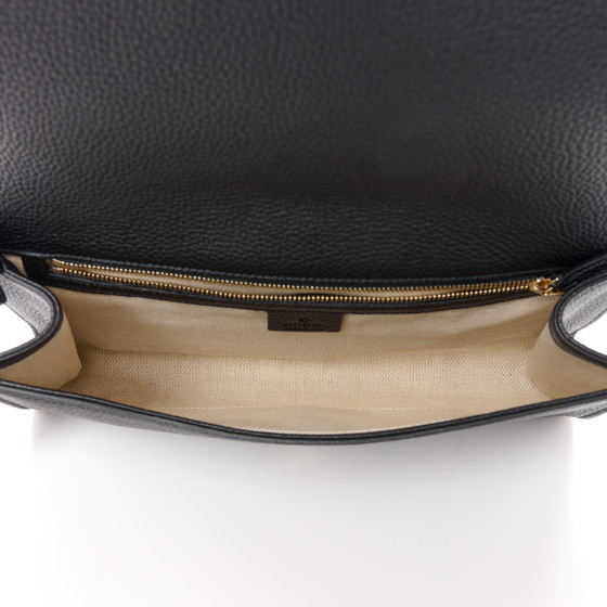 Pebbled Calfskin Medium Soho Clutch Black - Image 5