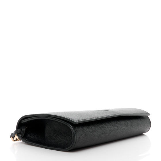 Pebbled Calfskin Medium Soho Clutch Black - Image 4