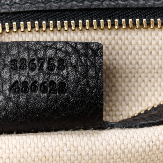 Pebbled Calfskin Medium Soho Clutch Black - Image 7