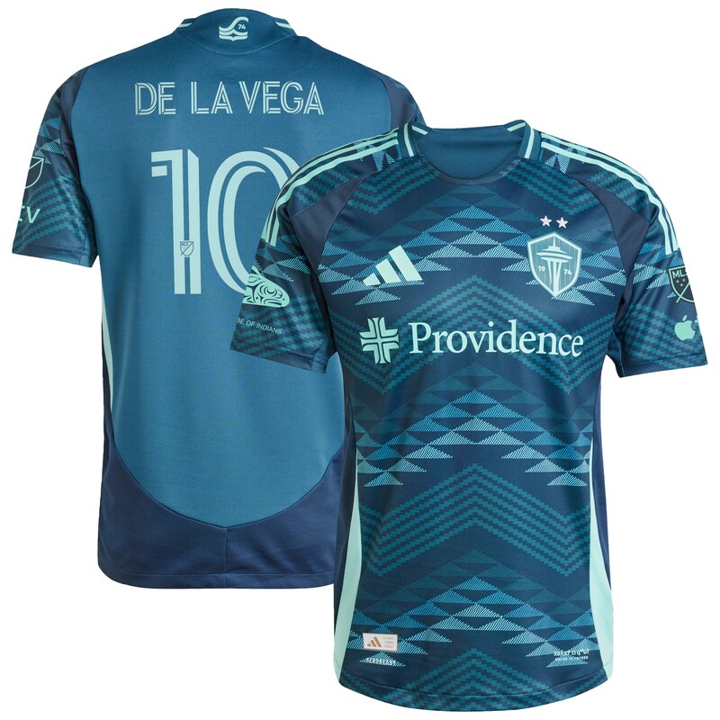 Pedro de la Vega Seattle Sounders FC 2025 The Salish Sea Kit Player Jersey - Blue