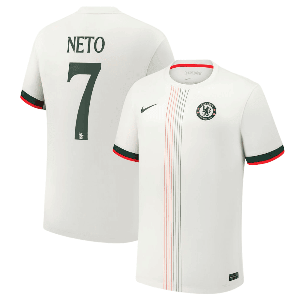 Pedro Neto 7 Chelsea 2025/26 Cup Away Men Jersey - White