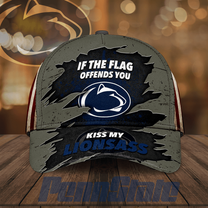 Penn State Nittany Lions If The Flag Offends You Kiss My Lionsass 3D Classic Baseball Cap CNI2209