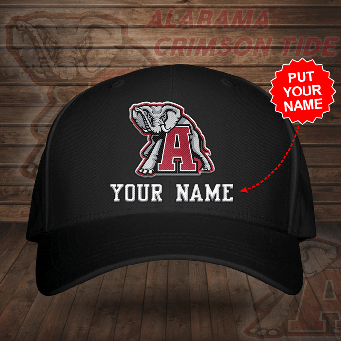 Personalized Alabama Crimson Tide Logo Baseball Cap BlackWhiteNavy CNI2084