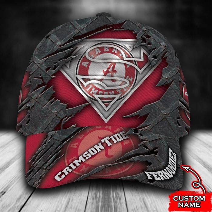 Personalized Alabama Crimson Tide Superman 3D Classic Baseball Cap CNI1289