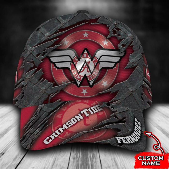 Personalized Alabama Crimson Tide Wonder Woman Logo 3D Baseball Cap CNI1598