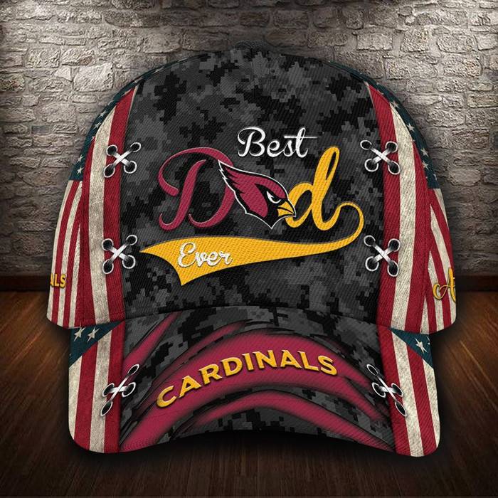 Personalized Arizona Cardinals Best Dad 3D Classic Baseball Cap CNI596