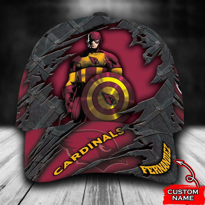 Personalized Arizona Cardinals Captain America 3D Classic Baseball Cap CNI544