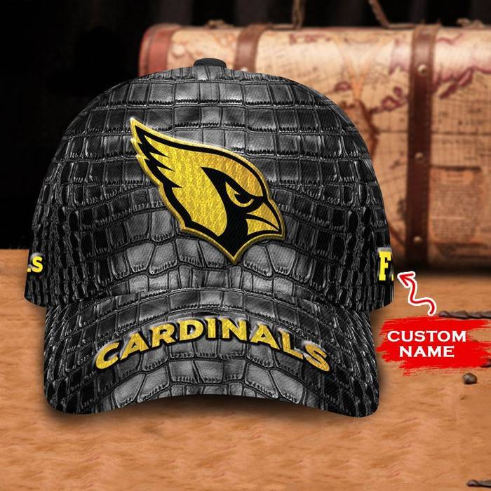Personalized Arizona Cardinals Crocodile Skin Pattern 3D Classic Baseball Cap CNI1272