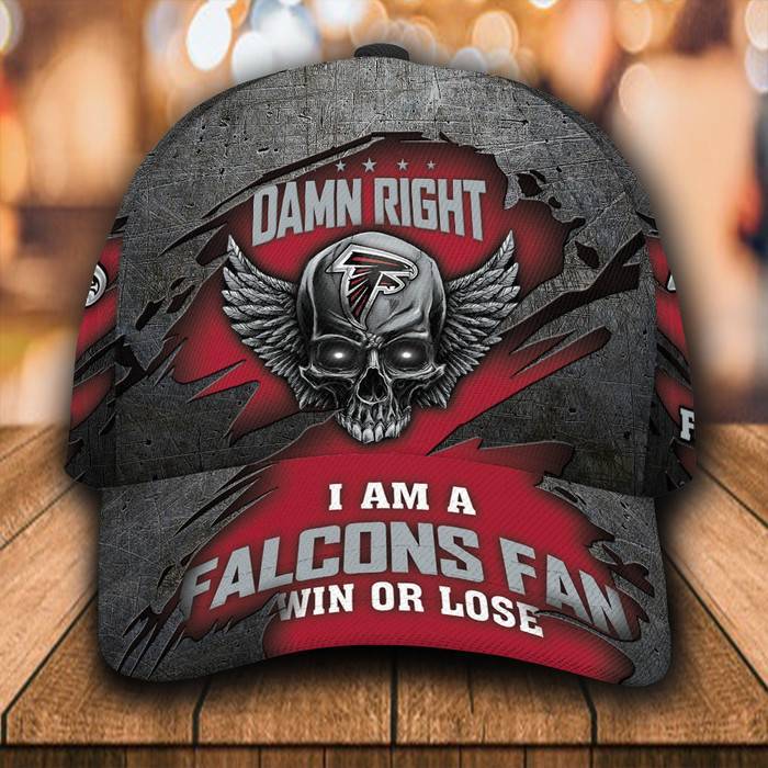 Personalized Atlanta Falcons Dam Right Text 3D Classic Baseball Cap CNI239