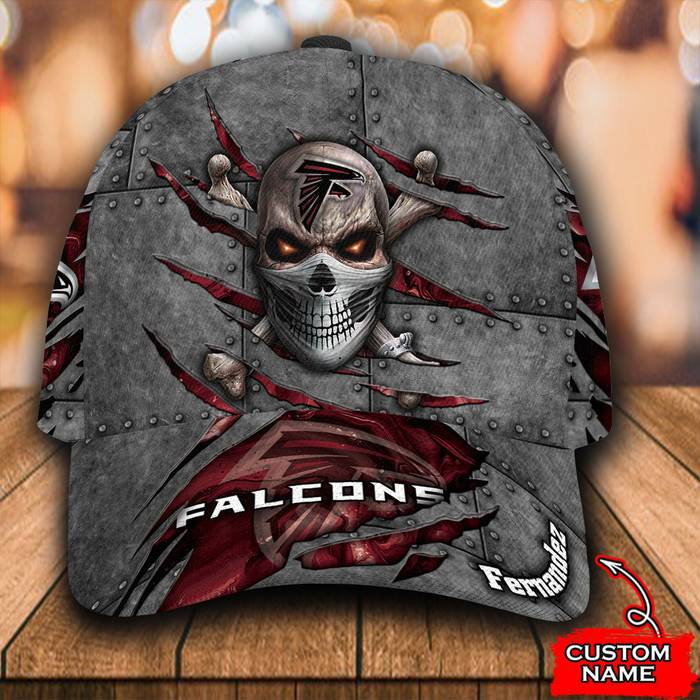 Personalized Atlanta Falcons Skull 3D Classic Baseball Cap CNI251