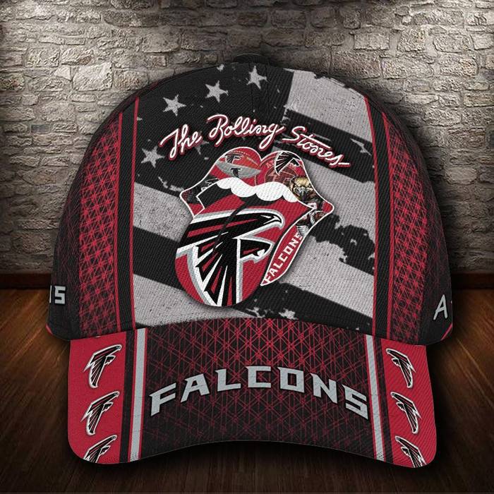 Personalized Atlanta Falcons The Rolling Stones 3D Classic Baseball Cap CNI1433