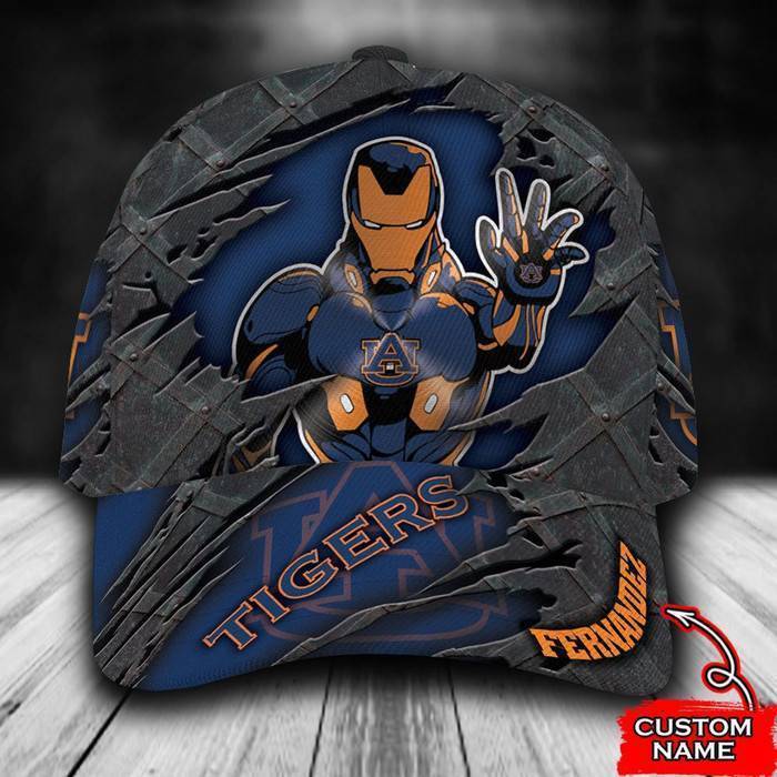 Personalized Auburn Tigers Iron Man 3D Classic Baseball Cap CNI187