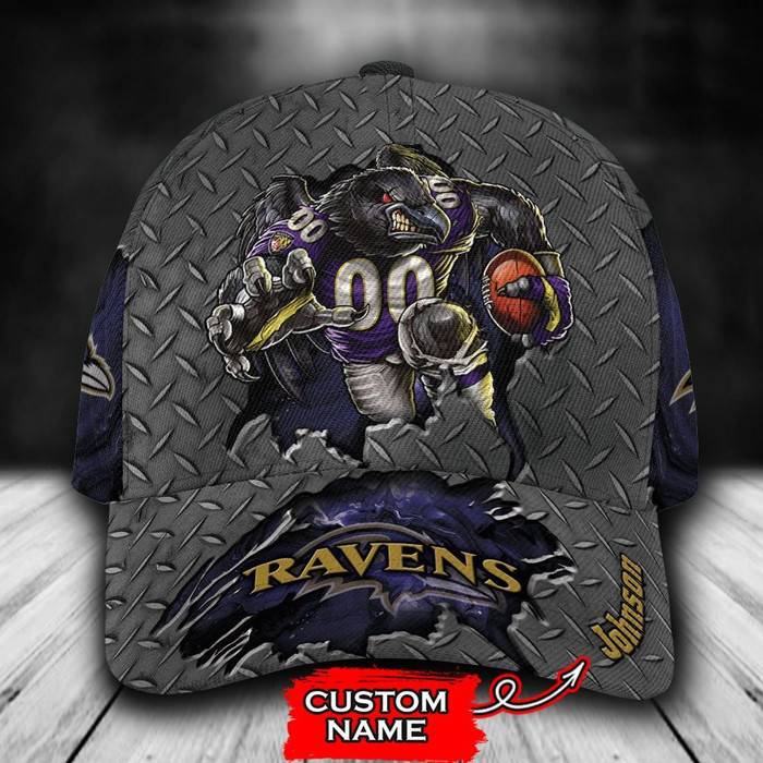 Personalized Baltimore Ravens Mascot 3D Baseball Cap CNI1013