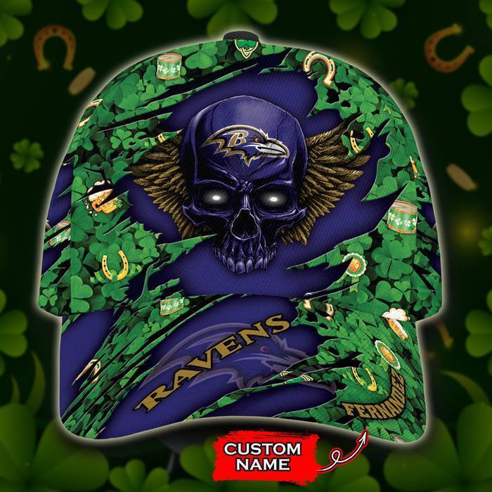 Personalized Baltimore Ravens St Patricks Day 3D Classic Baseball Cap CNI289