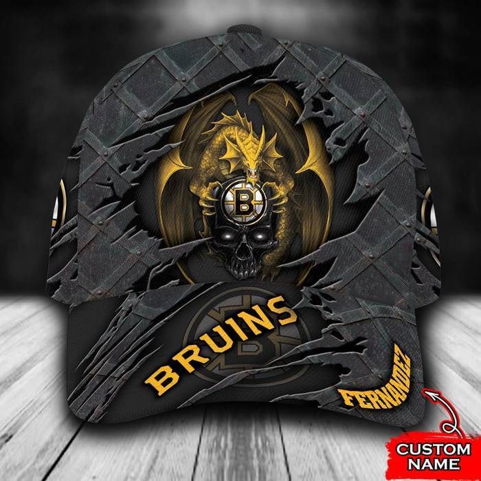 Personalized Boston Bruins Dragon 3D Classic Baseball Cap CNI439
