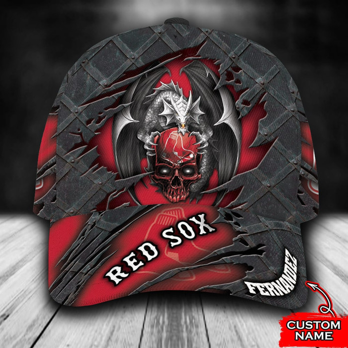 Personalized Boston Red Sox Dragon 3D Classic Baseball Cap CNI679