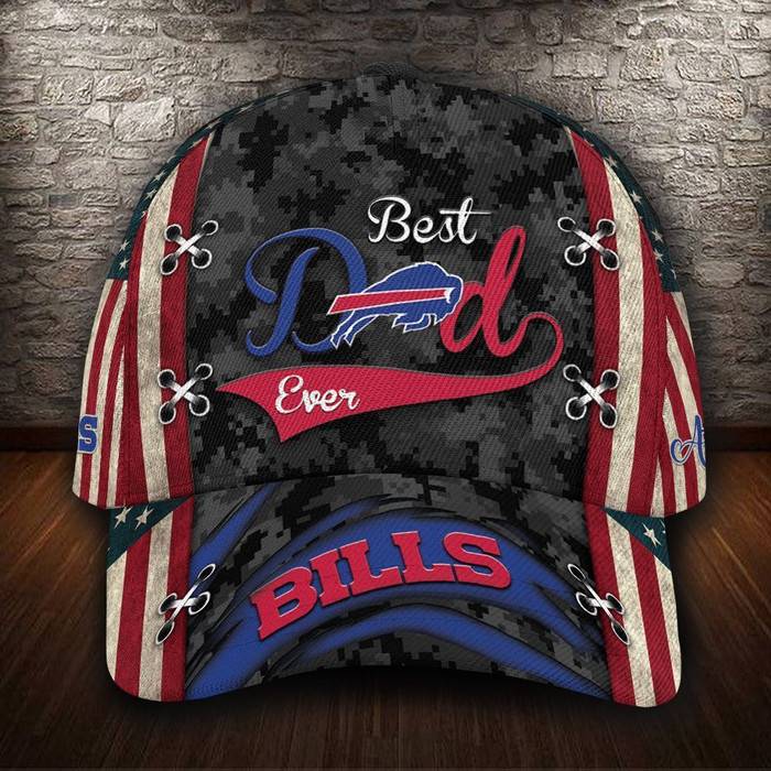 Personalized Buffalo Bills Best Dad Ever 3D Classic Baseball Cap CNI721