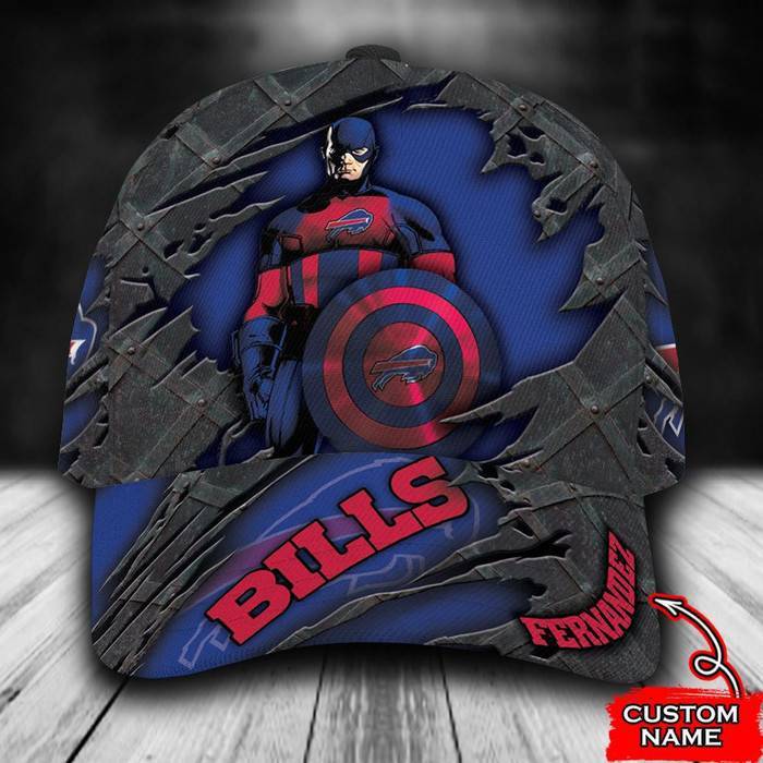 Personalized Buffalo Bills Captain America 3D Classic Baseball Cap CNI217