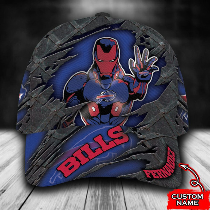 Personalized Buffalo Bills Iron Man 3D Classic Baseball Cap CNI1427