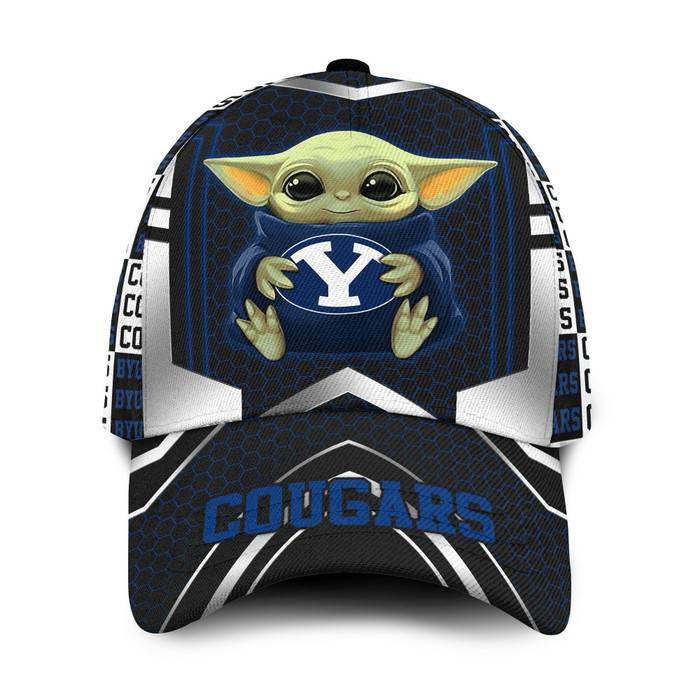 Personalized Byu Cougars Baby Yoda 3D Classic Baseball Cap CNI1349