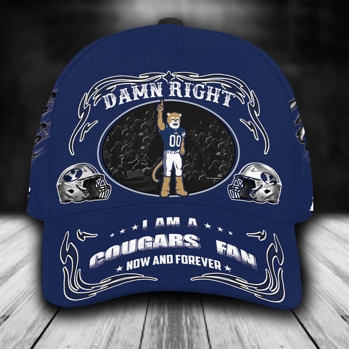 Personalized Byu Cougars Mascot Damn Right 3D Classic Baseball Cap CNI761