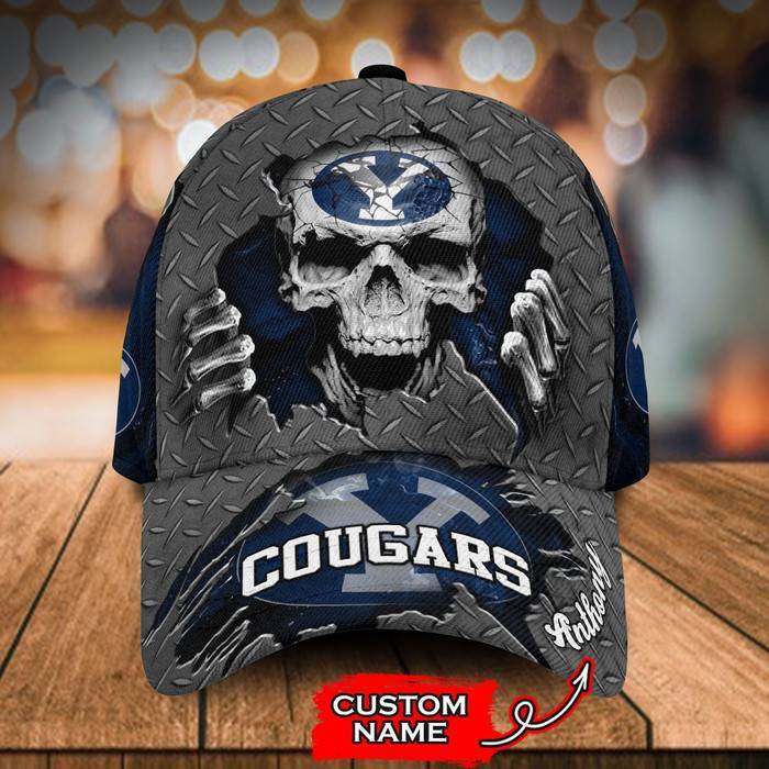 Personalized Byu Cougars Skeleton 3D Classic Baseball Cap CNI495