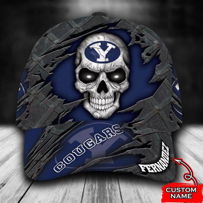 Personalized Byu Cougars Skull 3D Classic Baseball Cap CNI754