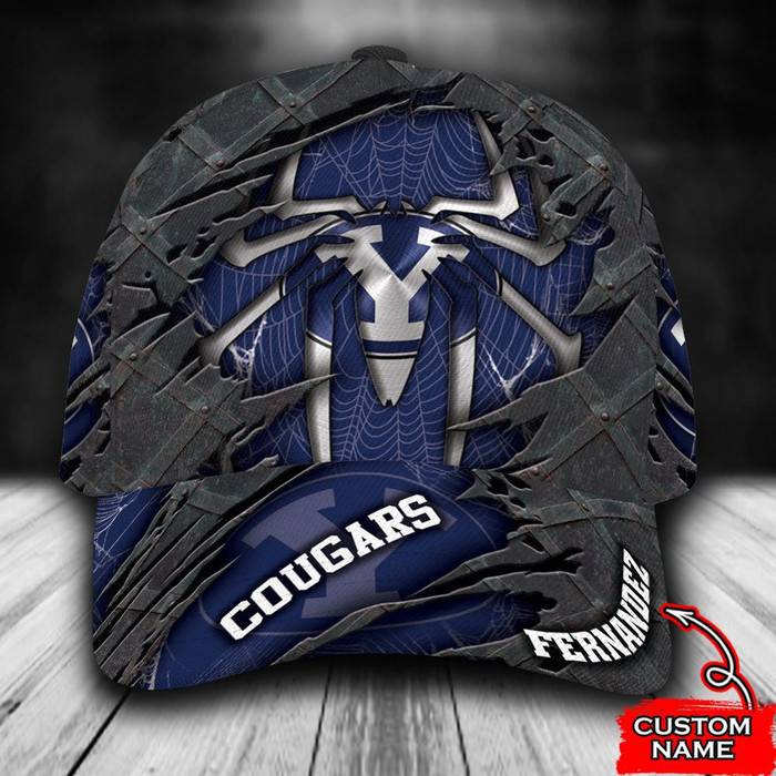 Personalized Byu Cougars Spiderman 3D Classic Baseball Cap CNI586
