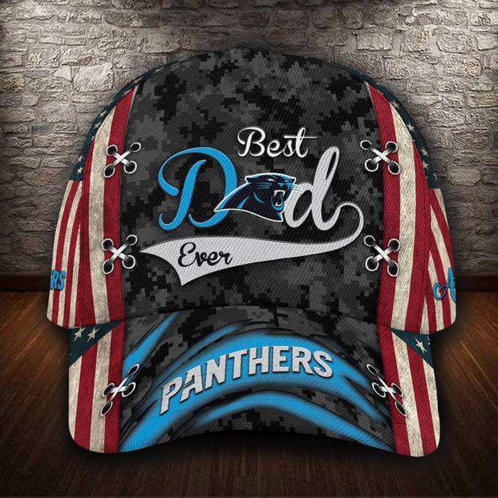 Personalized Carolina Panthers Best Dad Ever 3D Classic Baseball Cap CNI511