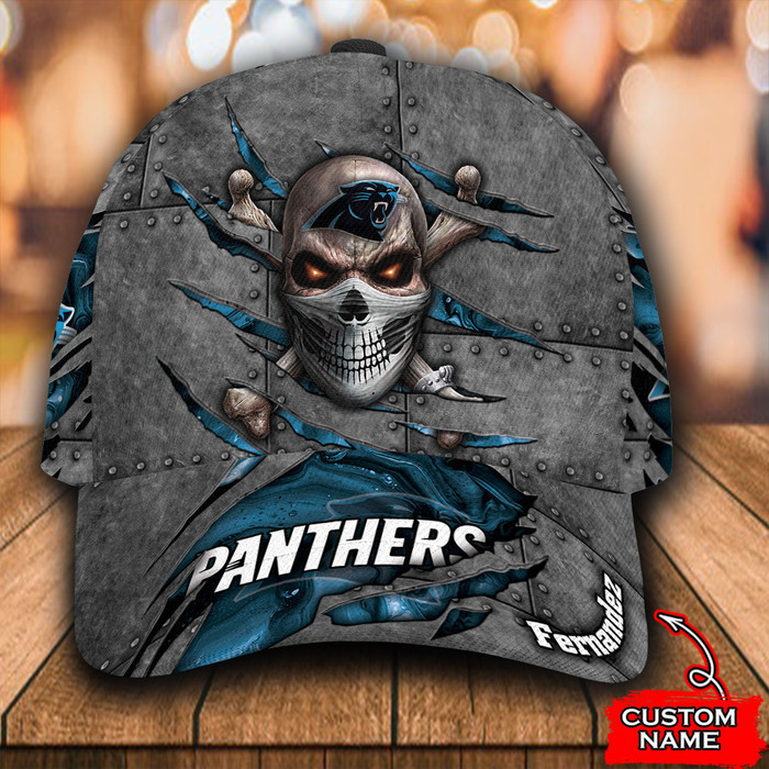 Personalized Carolina Panthers Skull 3D Classic Baseball Cap CNI1979