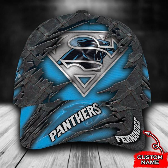 Personalized Carolina Panthers Superman 3D Classic Baseball Cap CNI1389