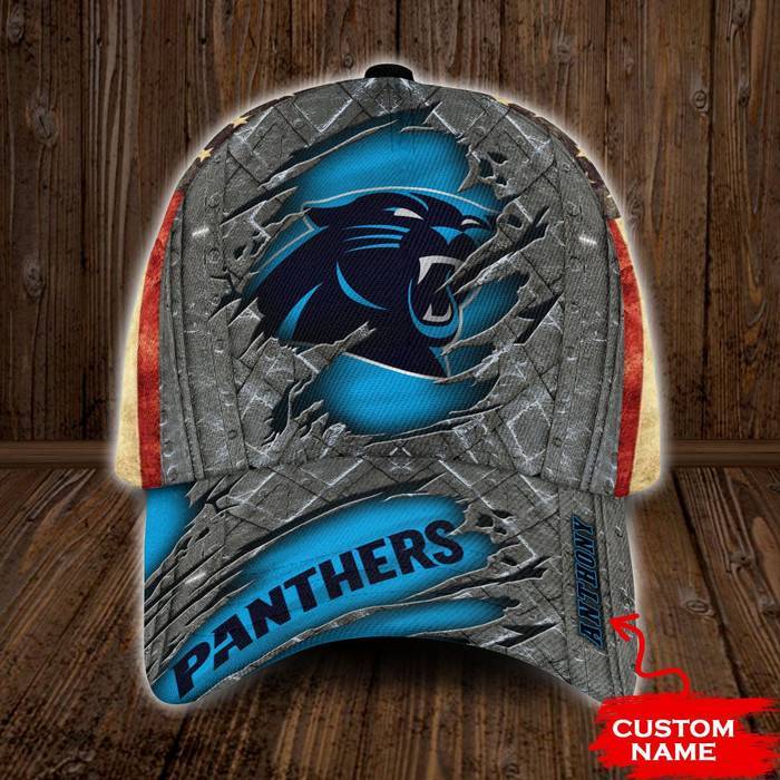 Personalized Carolina Panthers USA Flag 3D Classic Baseball Cap CNI991