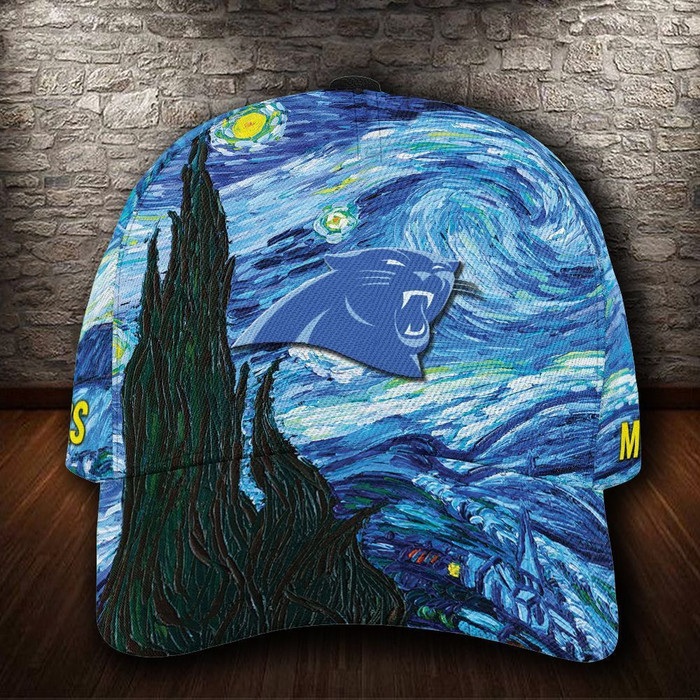 Personalized Carolina Panthers Van Gogh 3D BaseBall Cap CNI1834