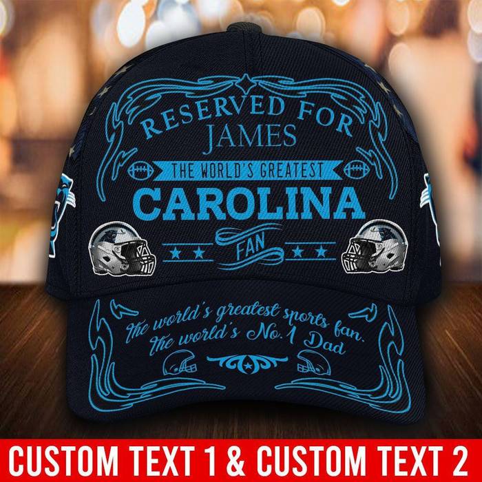 Personalized Carolina Panthers Worlds Greatest Fan 3D Classic Baseball Cap CNI412